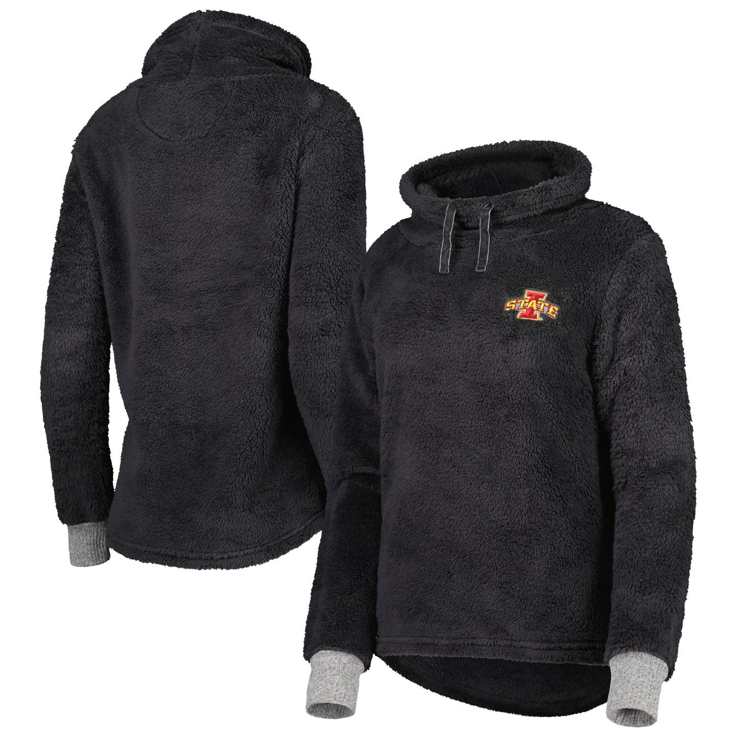 Women's Charcoal Iowa State Cyclones Fluffy Cowl Pullover