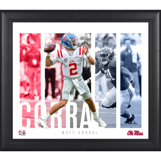 Matt Corral Ole Miss Rebels Framed 15" x 17" Player Panel Collage