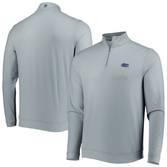 Men's Southern Tide Steel Florida Gators Cruiser Edgecrest Performance Quarter-Zip Top