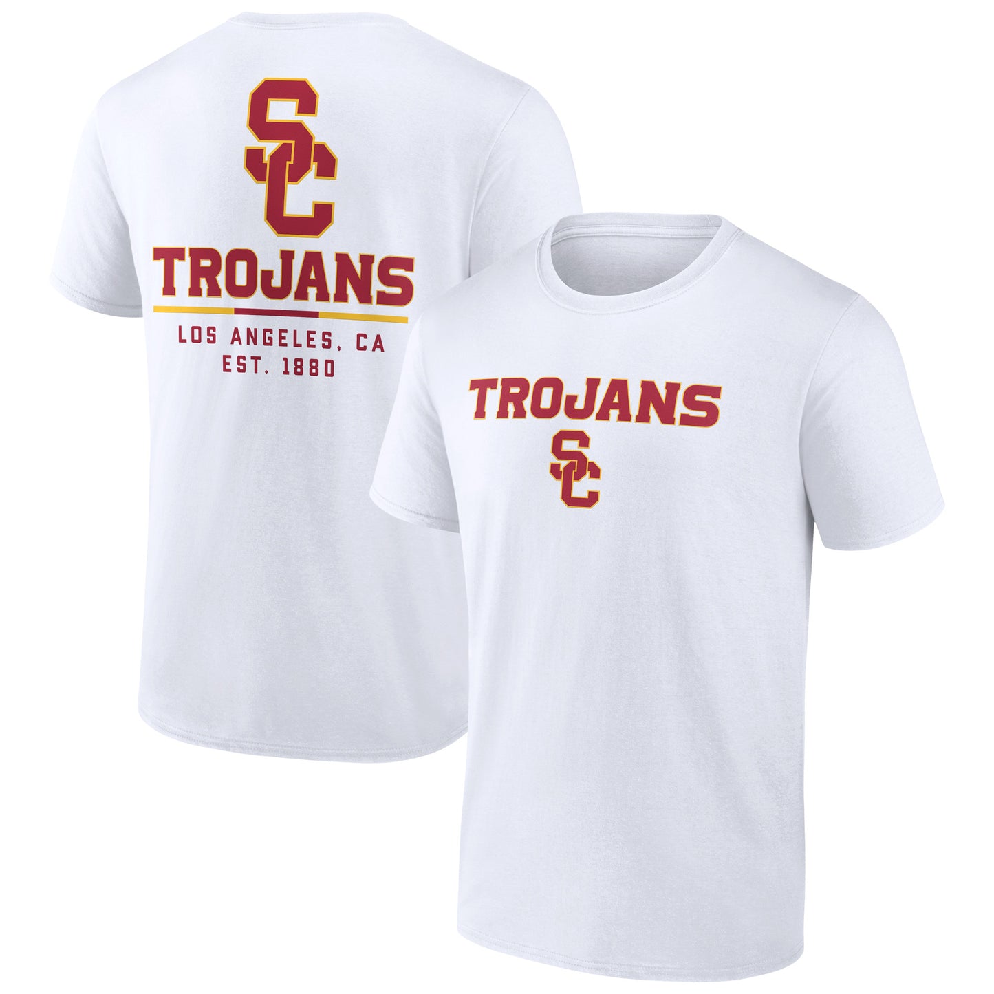 Men's Fanatics White USC Trojans Game Day 2-Hit T-Shirt