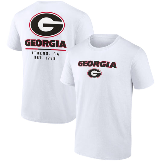 Men's Fanatics White Georgia Bulldogs Game Day 2-Hit T-Shirt