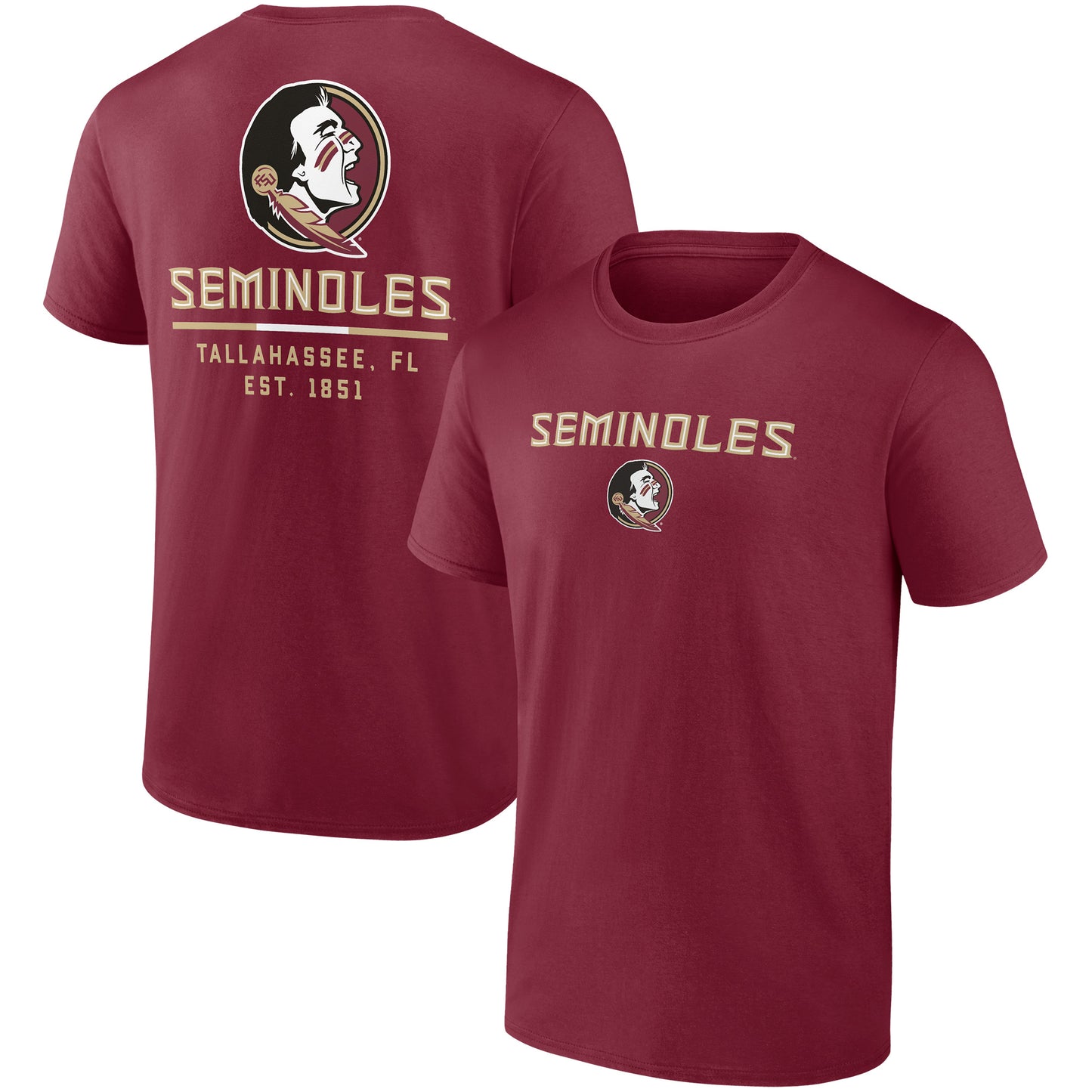 Men's Fanatics Garnet Florida State Seminoles Game Day 2-Hit T-Shirt