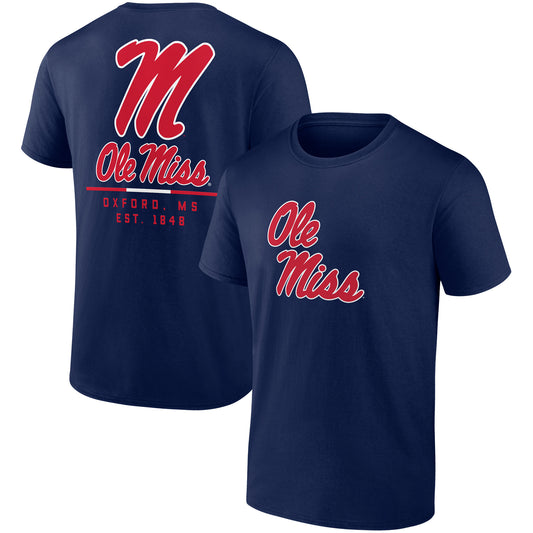 Men's Fanatics Navy Ole Miss Rebels Game Day 2-Hit T-Shirt