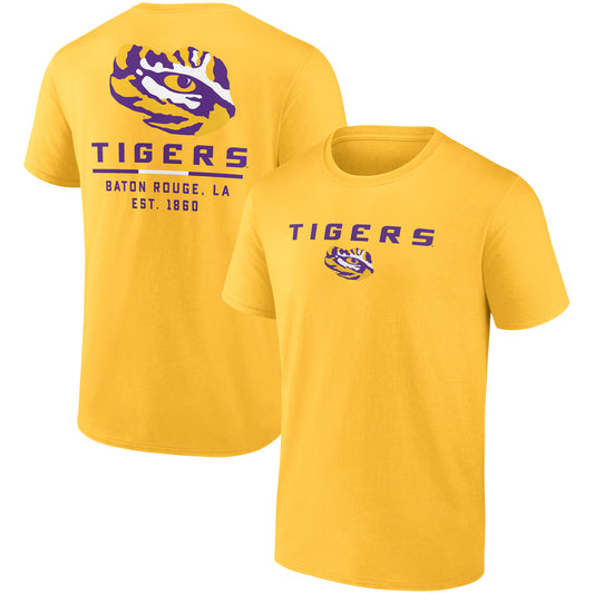 Men's Fanatics Gold LSU Tigers Game Day 2-Hit T-Shirt