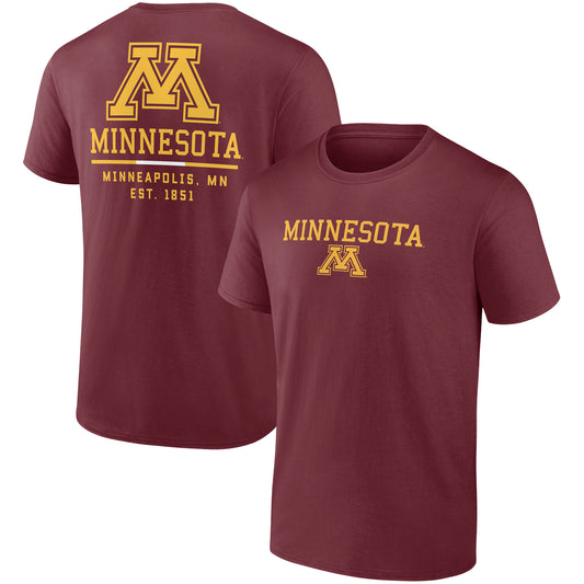 Men's Fanatics Maroon Minnesota Golden Gophers Game Day 2-Hit T-Shirt