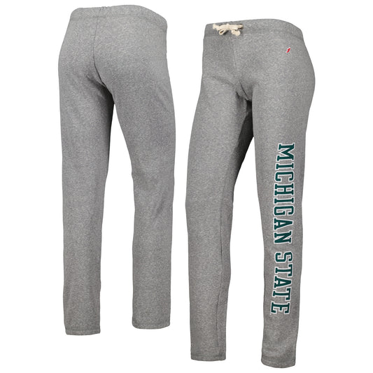 Women's League Collegiate Wear Heather Gray Michigan State Spartans Victory Springs Tri-Blend Jogger Pants