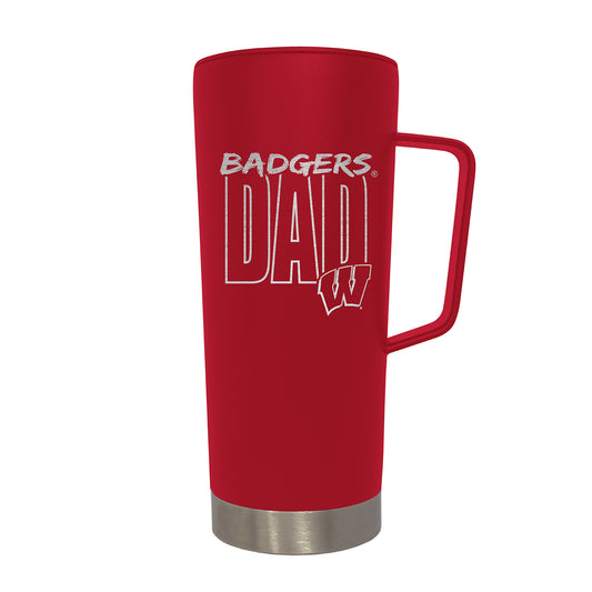 Wisconsin Badgers Dad 18oz. Roadie Tumbler with Handle