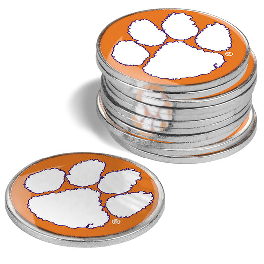 Clemson Tigers 12-Pack Golf Ball Marker Set