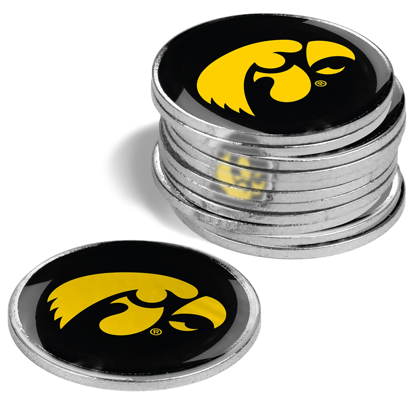 Iowa Hawkeyes 12-Pack Golf Ball Marker Set