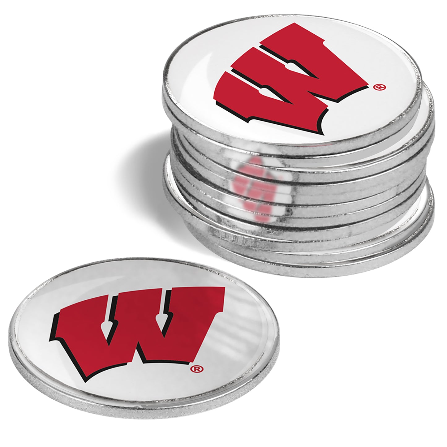 Wisconsin Badgers 12-Pack Golf Ball Marker Set