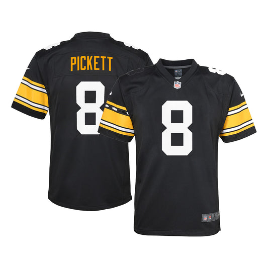 Youth Nike Kenny Pickett Black Pittsburgh Steelers Game Jersey