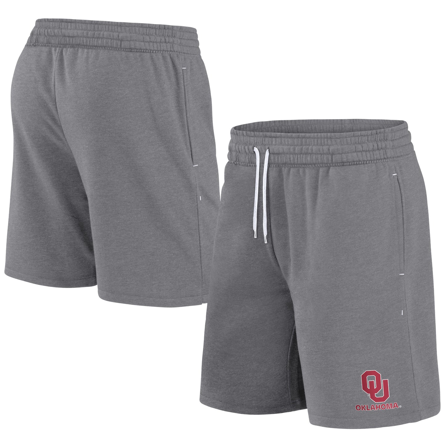 Men's Fanatics Heather Gray Oklahoma Sooners Logo Over School Shorts