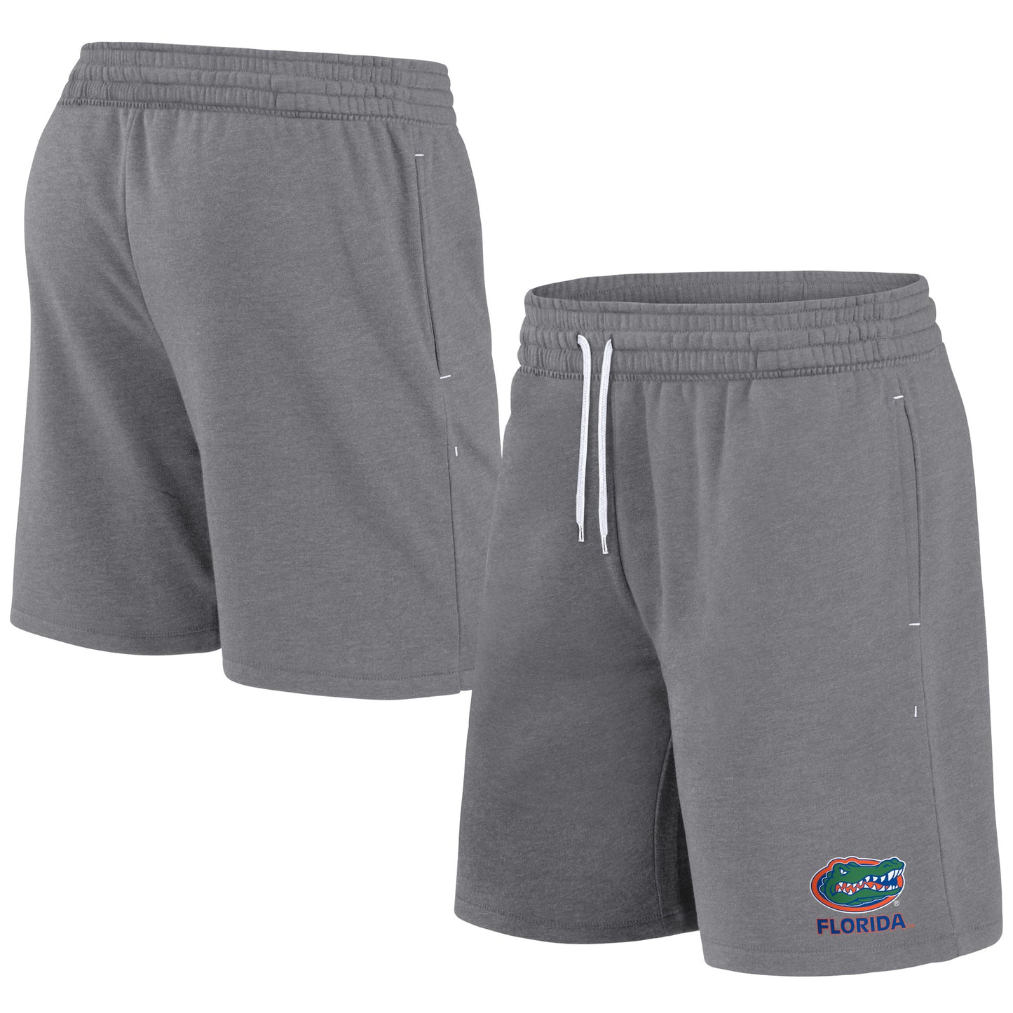 Men's Fanatics Heather Gray Florida Gators Logo Over School Shorts