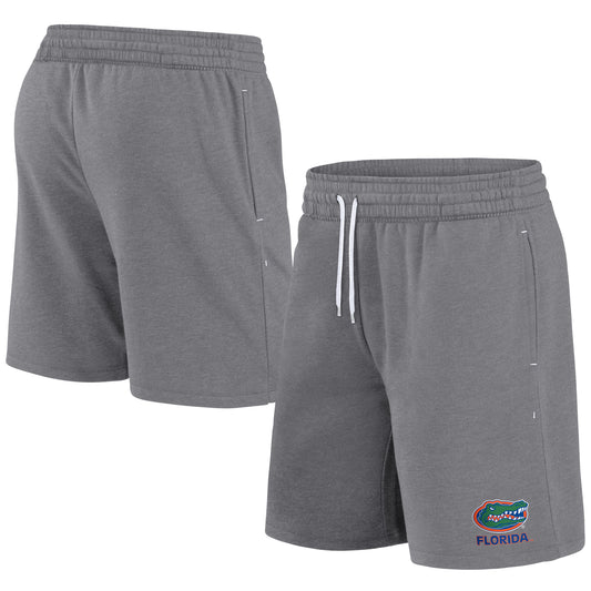 Men's Fanatics Heather Gray Florida Gators Logo Over School Shorts