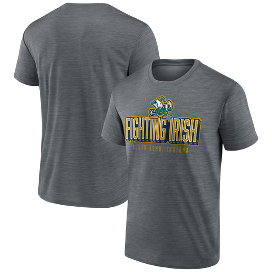 Men's Fanatics Heather Gray Notre Dame Fighting Irish Mascot Depth T-Shirt