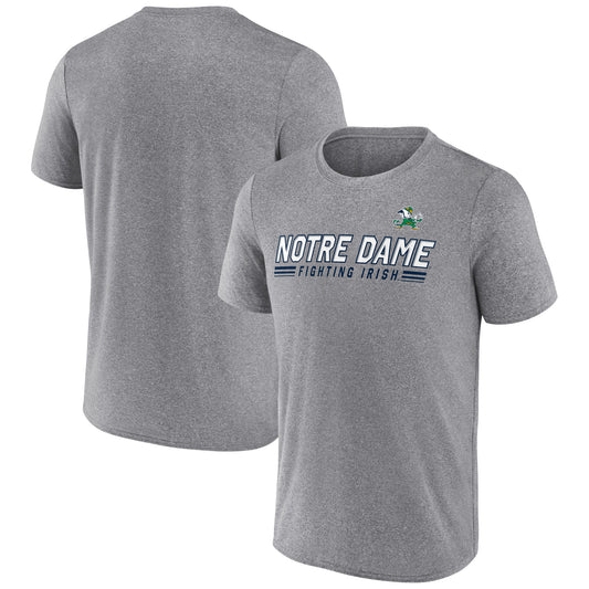 Men's Fanatics Heather Gray Notre Dame Fighting Irish Modern Speed T-Shirt