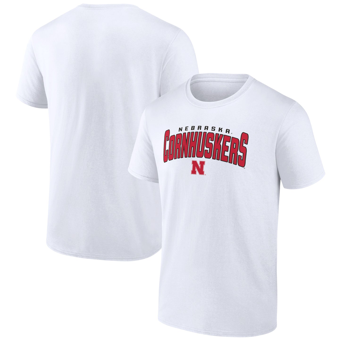 Men's Fanatics White Nebraska Huskers Reverse Scoop T-Shirt