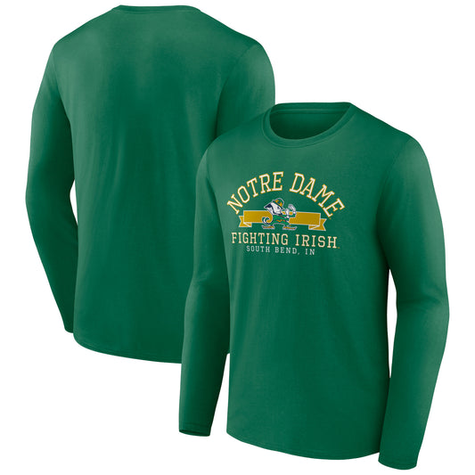 Men's Fanatics Green Notre Dame Fighting Irish Tried & True Long Sleeve T-Shirt