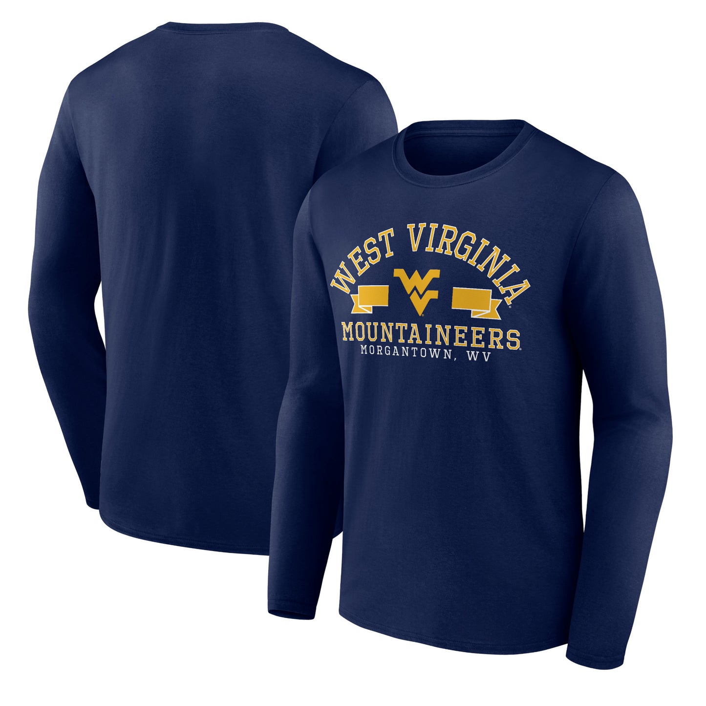 Men's Fanatics Navy West Virginia Mountaineers Tried & True Long Sleeve T-Shirt