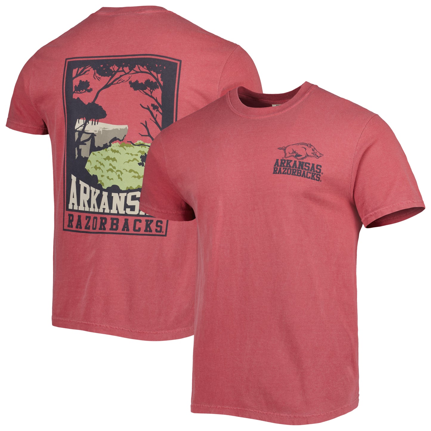 Men's Crimson Arkansas Razorbacks Hyperlocal Tree T-Shirt