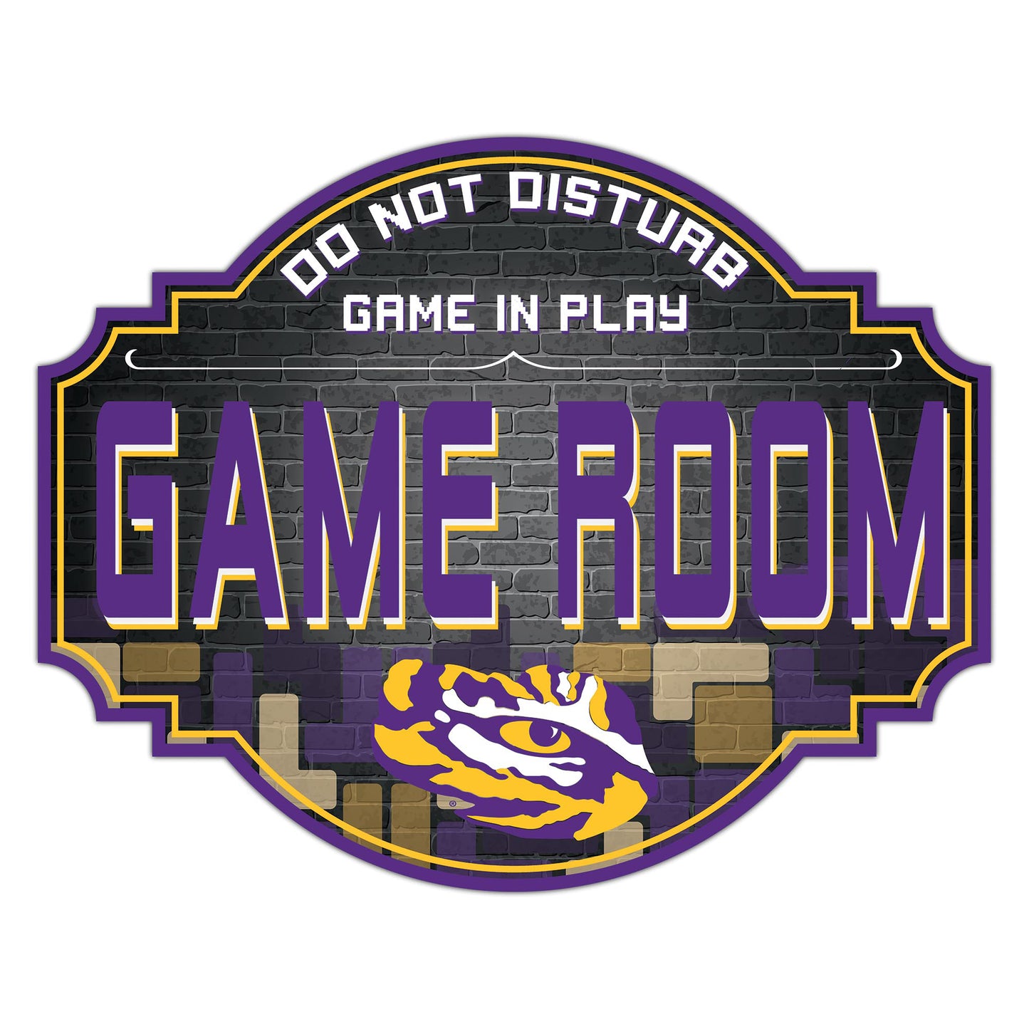LSU Tigers 12'' Game Room Tavern Sign
