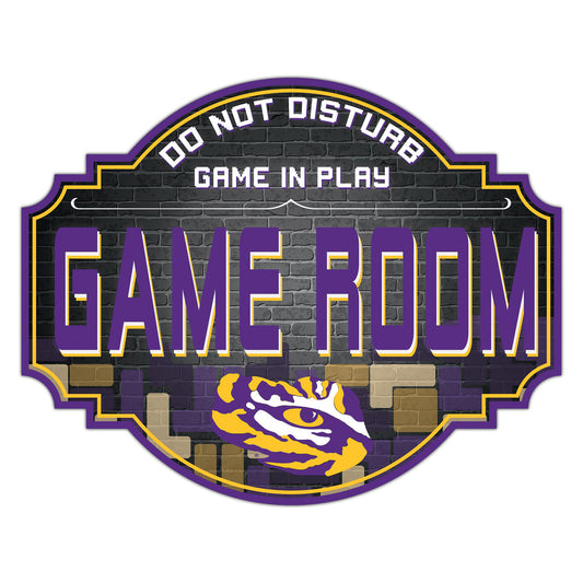 LSU Tigers 12'' Game Room Tavern Sign