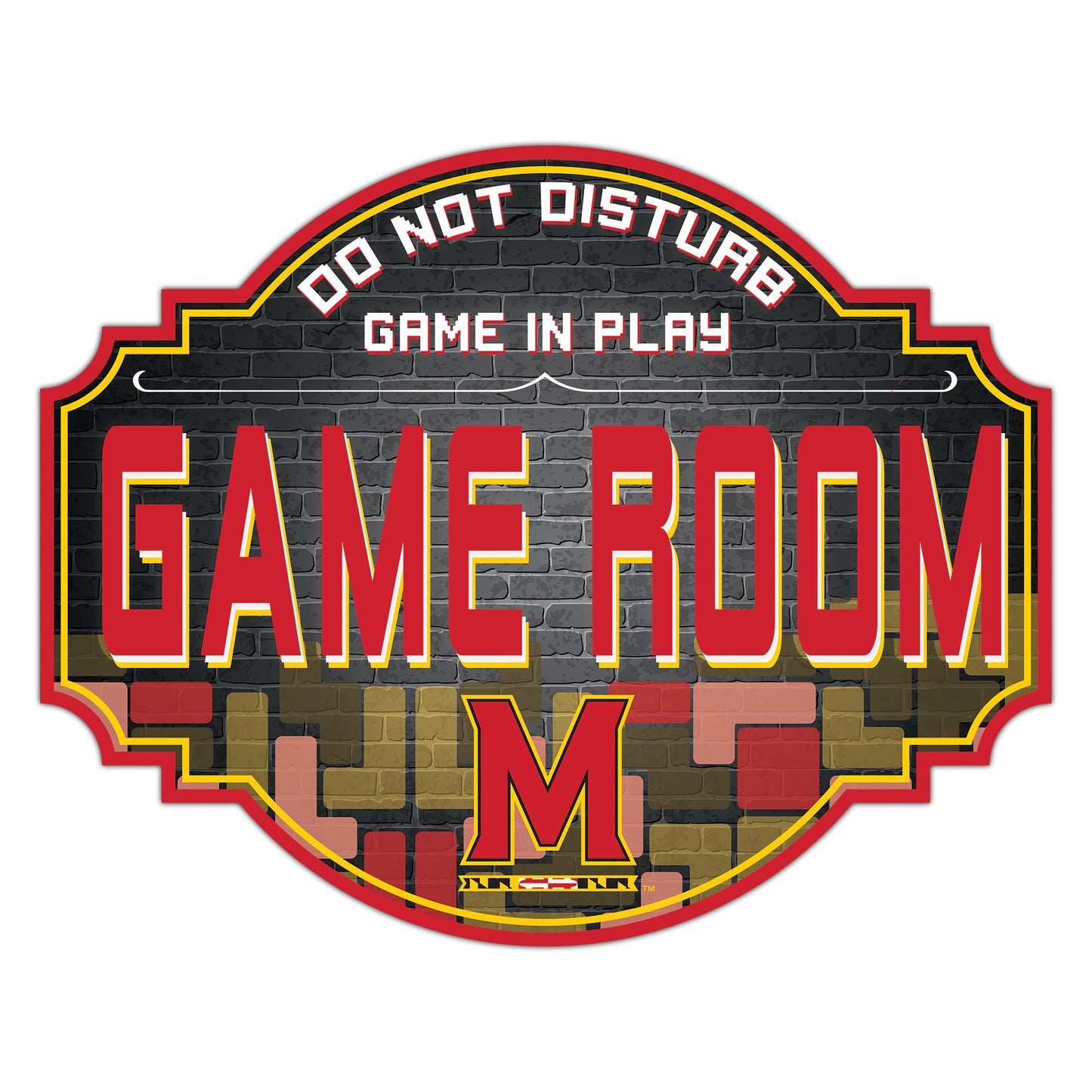 Maryland Terrapins 12'' Game Room Tavern Sign