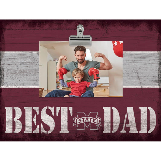 Mississippi State Bulldogs 10'' x 10'' Best Dad Clip Frame