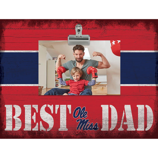 Ole Miss Rebels 10'' x 10'' Best Dad Clip Frame