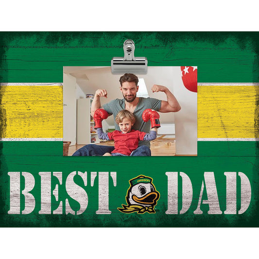 Oregon Ducks 10'' x 10'' Best Dad Clip Frame