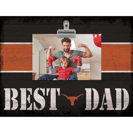 Texas Longhorns 10'' x 10'' Best Dad Clip Frame