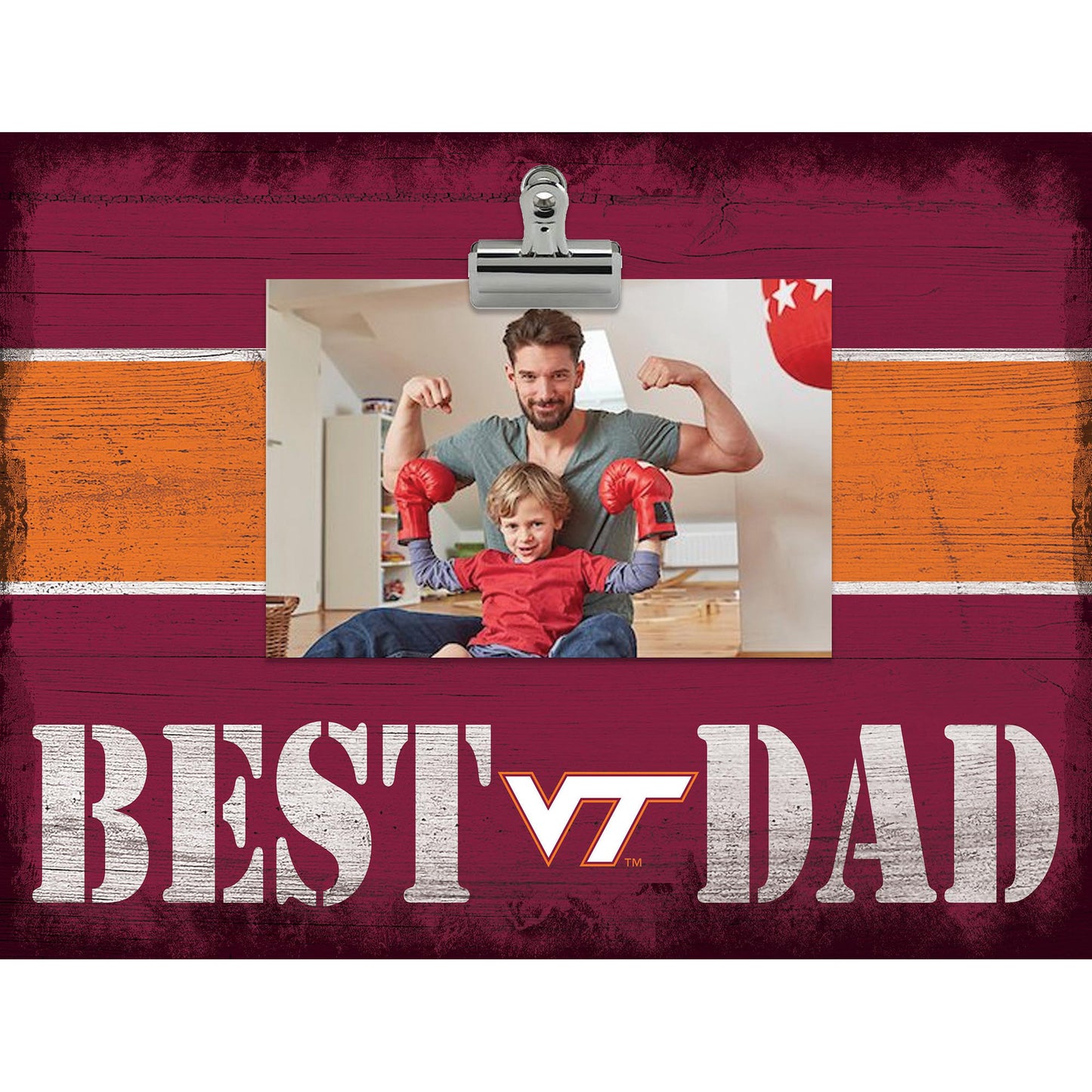 Virginia Tech Hokies 10'' x 10'' Best Dad Clip Frame