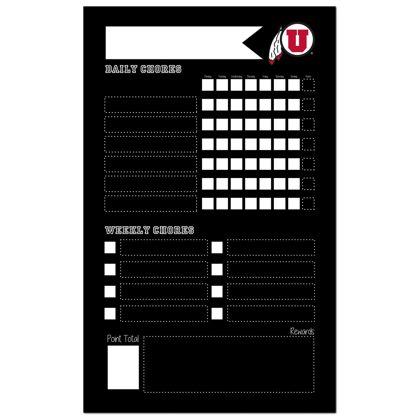 Utah Utes 11'' x 19'' Chore Chalkboard