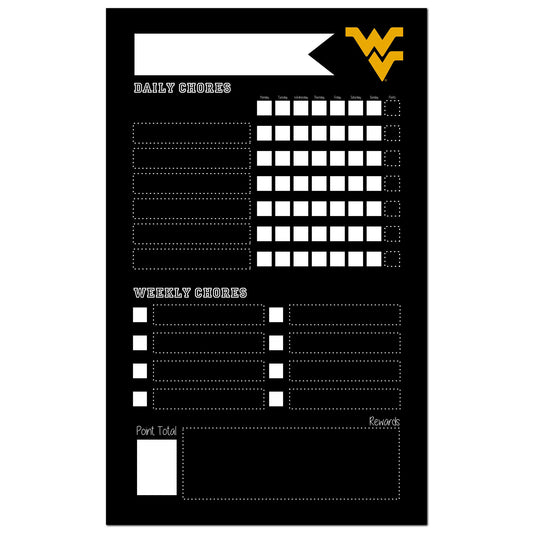 West Virginia Mountaineers 11'' x 19'' Chore Chalkboard