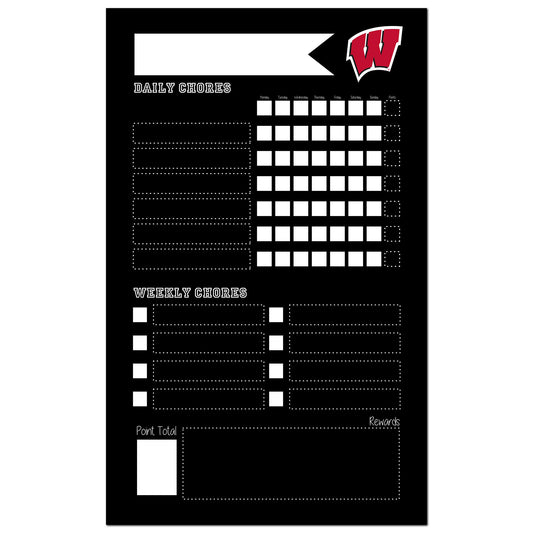 Wisconsin Badgers 11'' x 19'' Chore Chalkboard