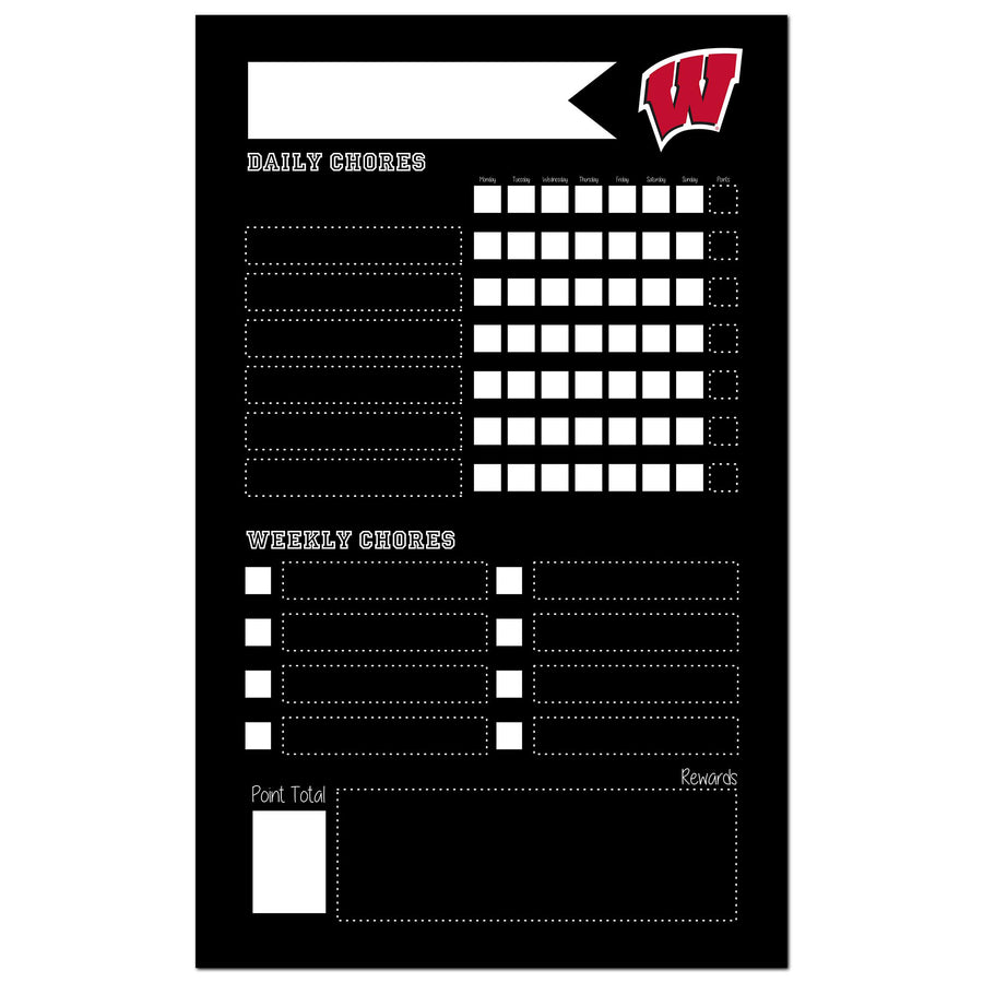 Wisconsin Badgers 11'' x 19'' Chore Chalkboard