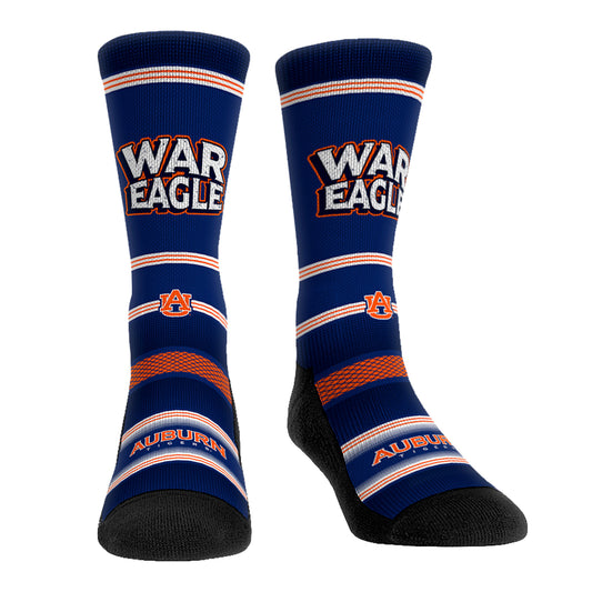 Rock Em Socks Auburn Tigers Team Slogan Crew Socks