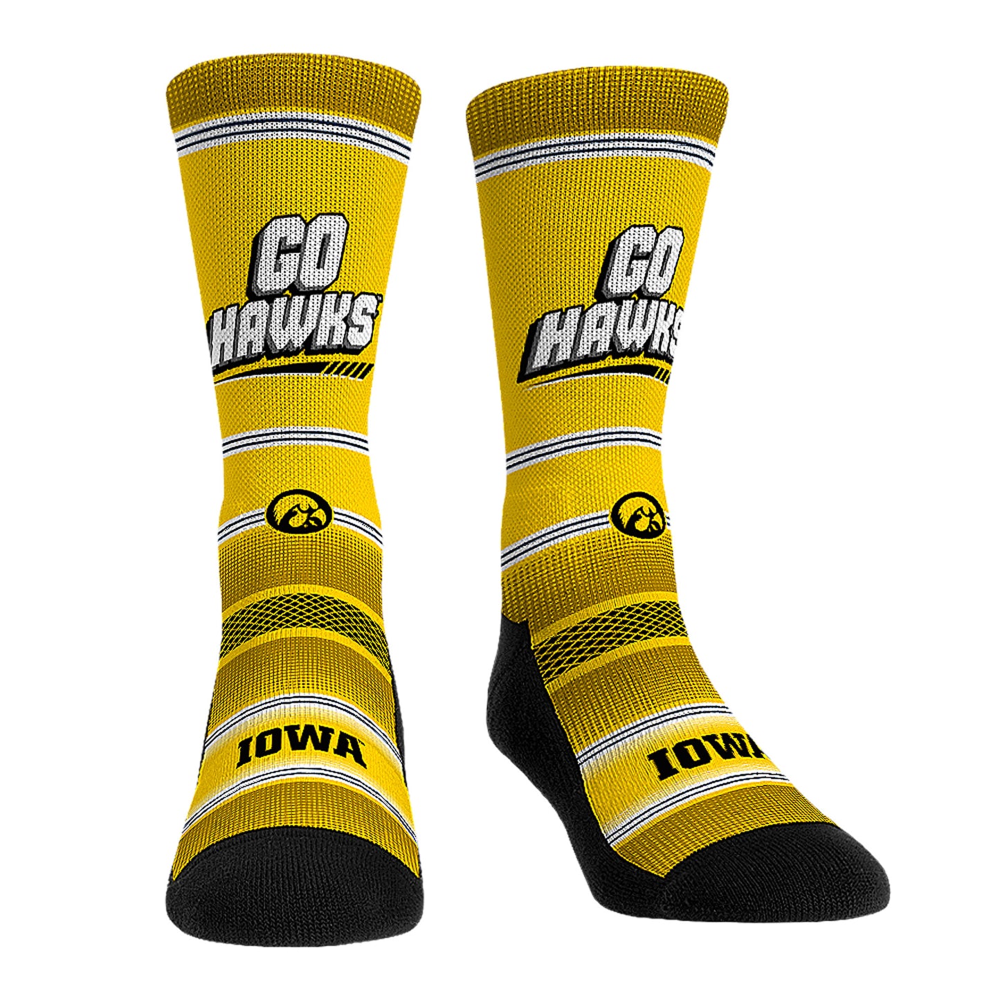 Rock Em Socks Iowa Hawkeyes Team Slogan Crew Socks