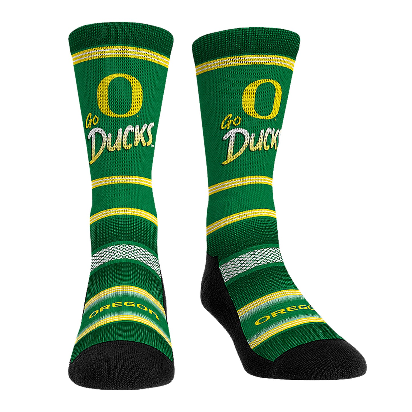 Rock Em Socks Oregon Ducks Team Slogan Crew Socks