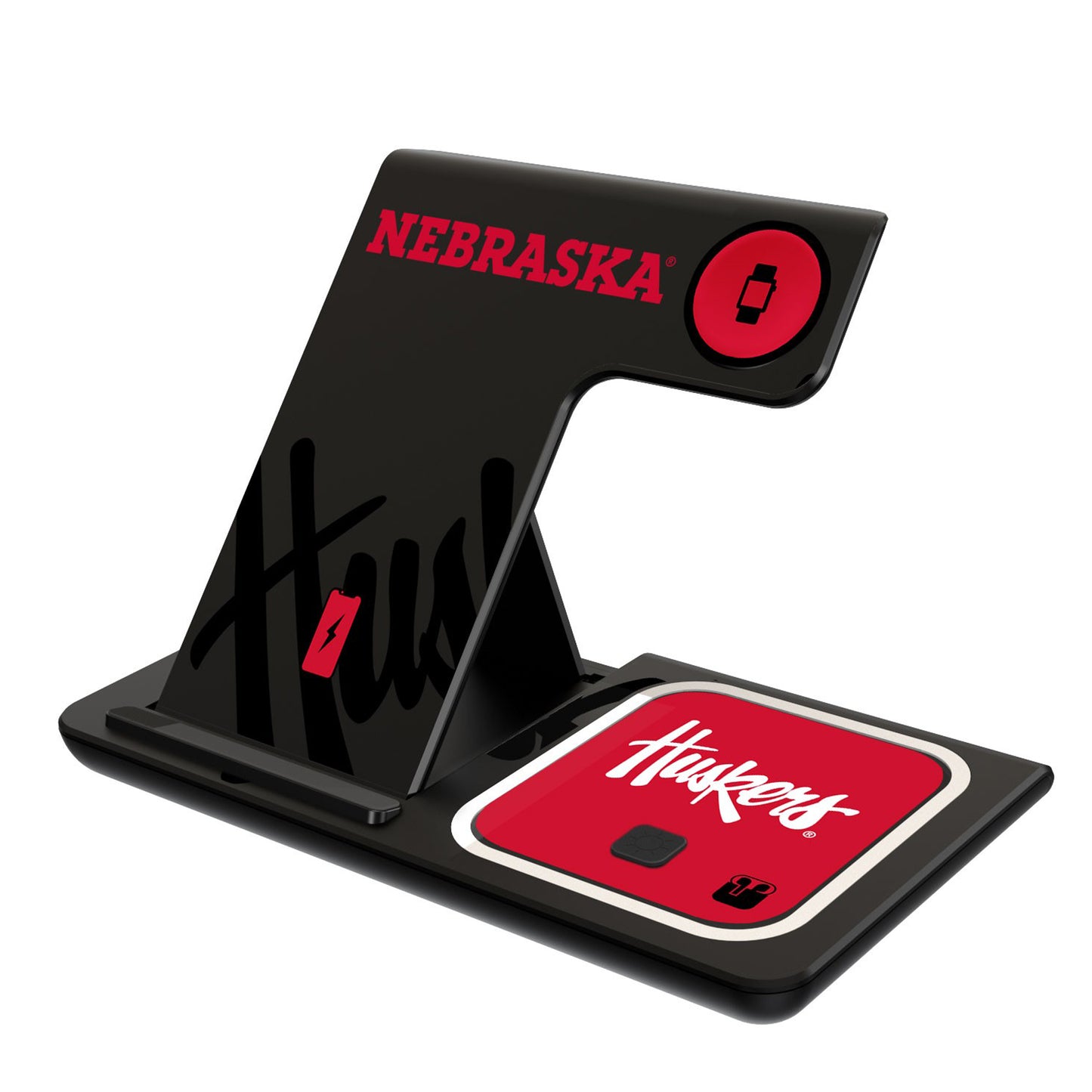 Keyscaper Nebraska Huskers 3-In-1 Wireless Charger