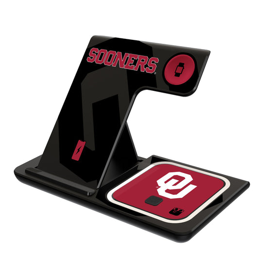 Keyscaper Oklahoma Sooners 3-In-1 Wireless Charger