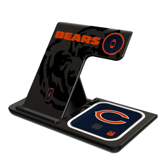 Keyscaper Chicago Bears 3-In-1 Wireless Charger