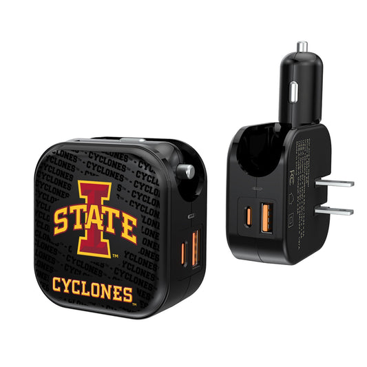 Iowa State Cyclones Team Logo Dual Port USB Car & Home Charger