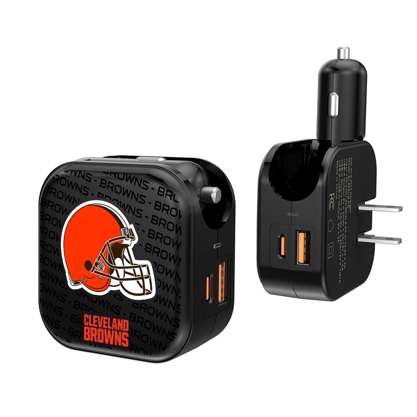 Cleveland Browns Dual Port USB Car & Home Charger