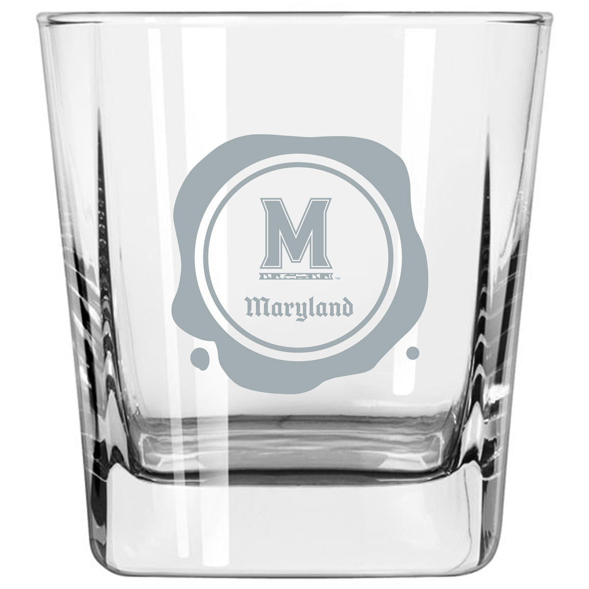 Maryland Terrapins 14oz. Frost Stamp Old Fashioned Glass