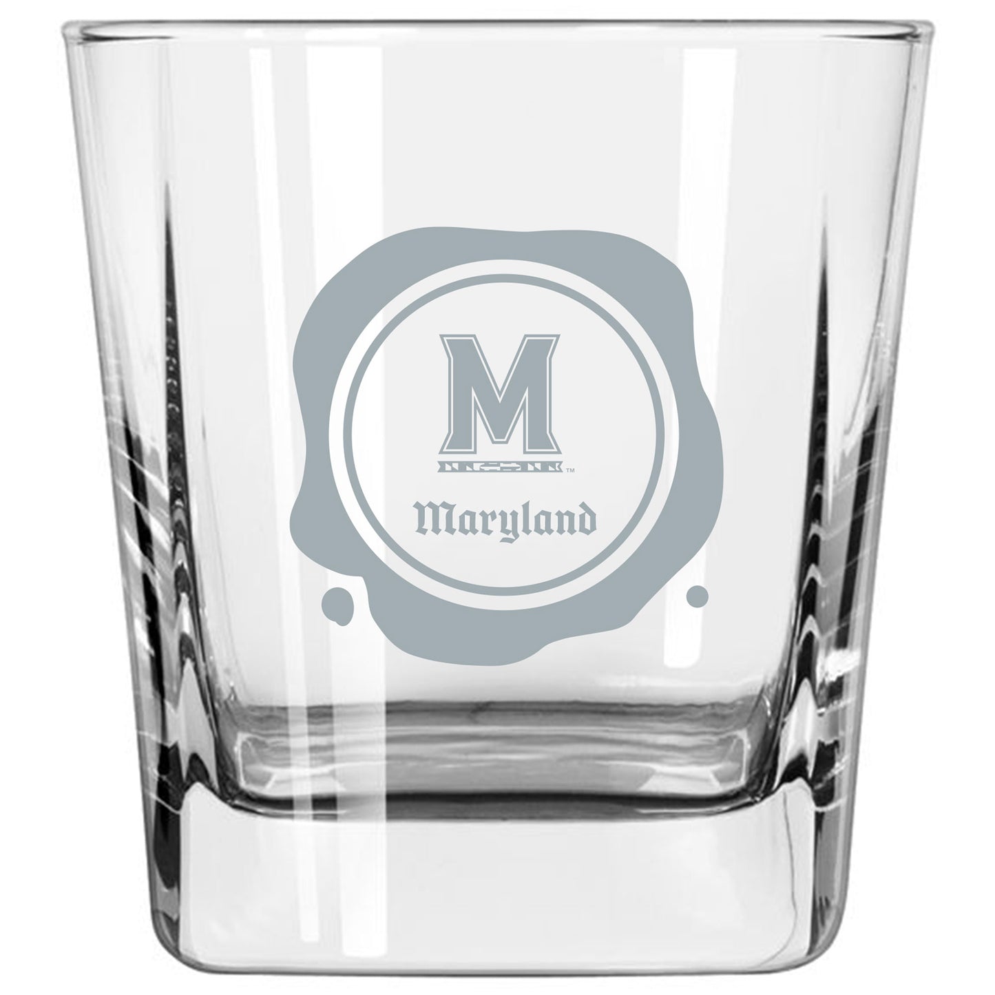 Maryland Terrapins 14oz. Frost Stamp Old Fashioned Glass