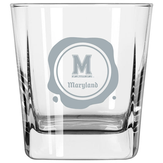 Maryland Terrapins 14oz. Frost Stamp Old Fashioned Glass
