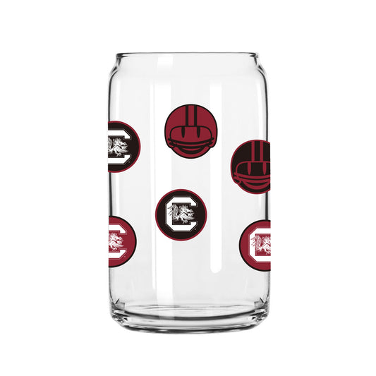 South Carolina Gamecocks 16oz. Smiley Can Glass