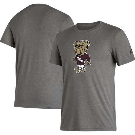 Men's adidas Gray Mississippi State Bulldogs Basics Heritage Tri-Blend T-Shirt