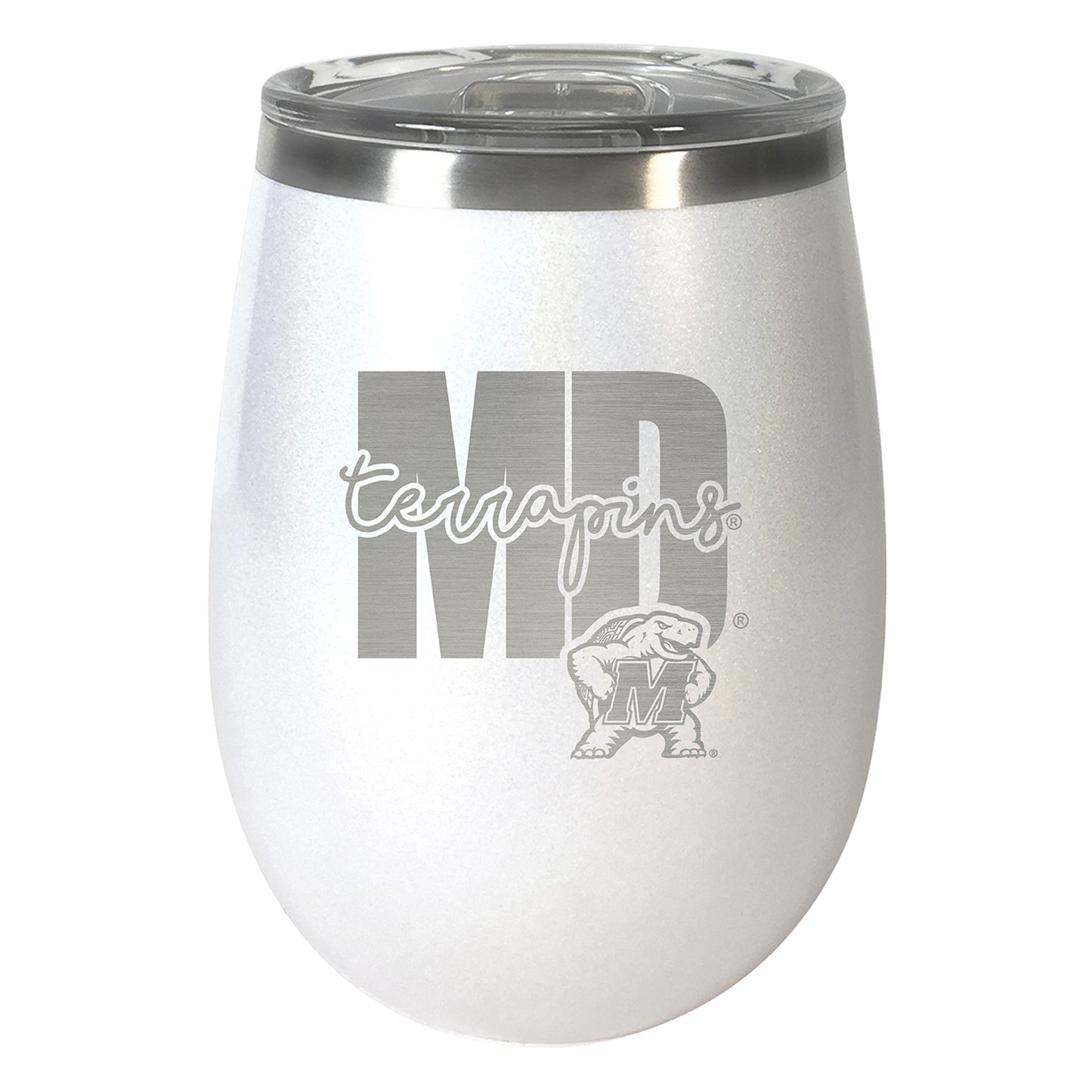 Maryland Terrapins 10oz. Opal Wine Tumbler